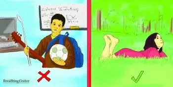 To breathe better a child needs a time to relax