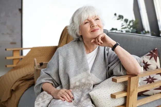a woman using Buteyko Breathing Techniques at home