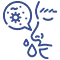 Person speaking with gear and sparkles