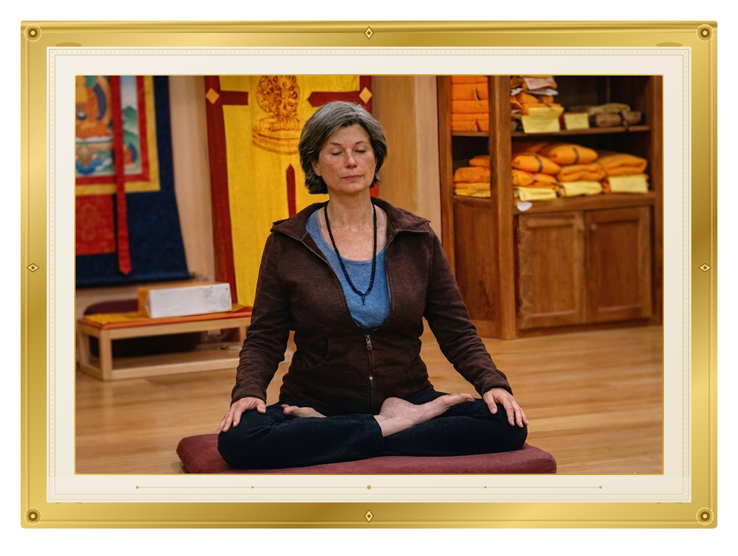 Sasha Yakovleva in meditation